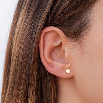 Small Round Dot - Minimalist Earrings