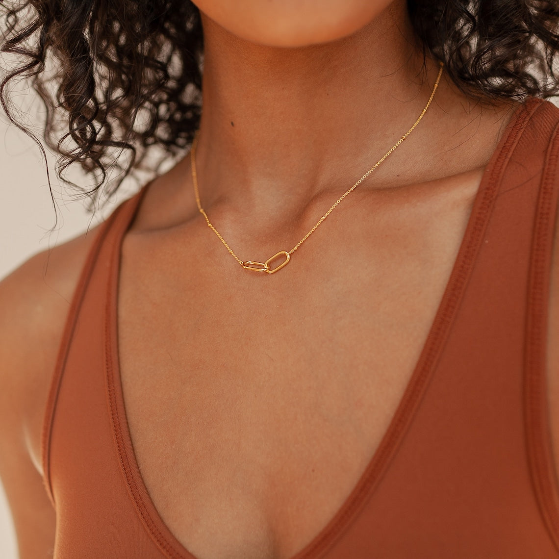 Necklace with Connected Pendants
