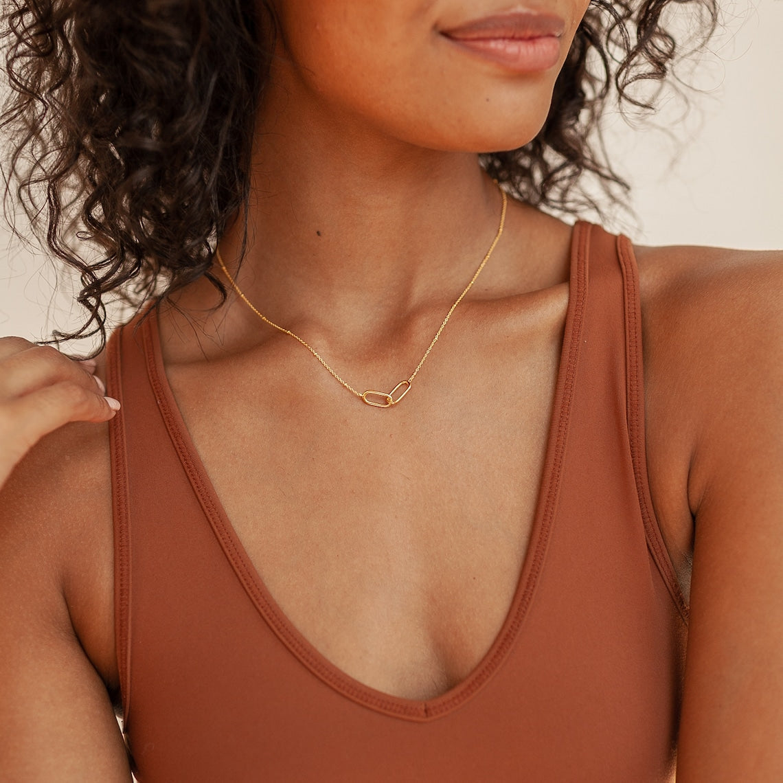 Necklace with Connected Pendants