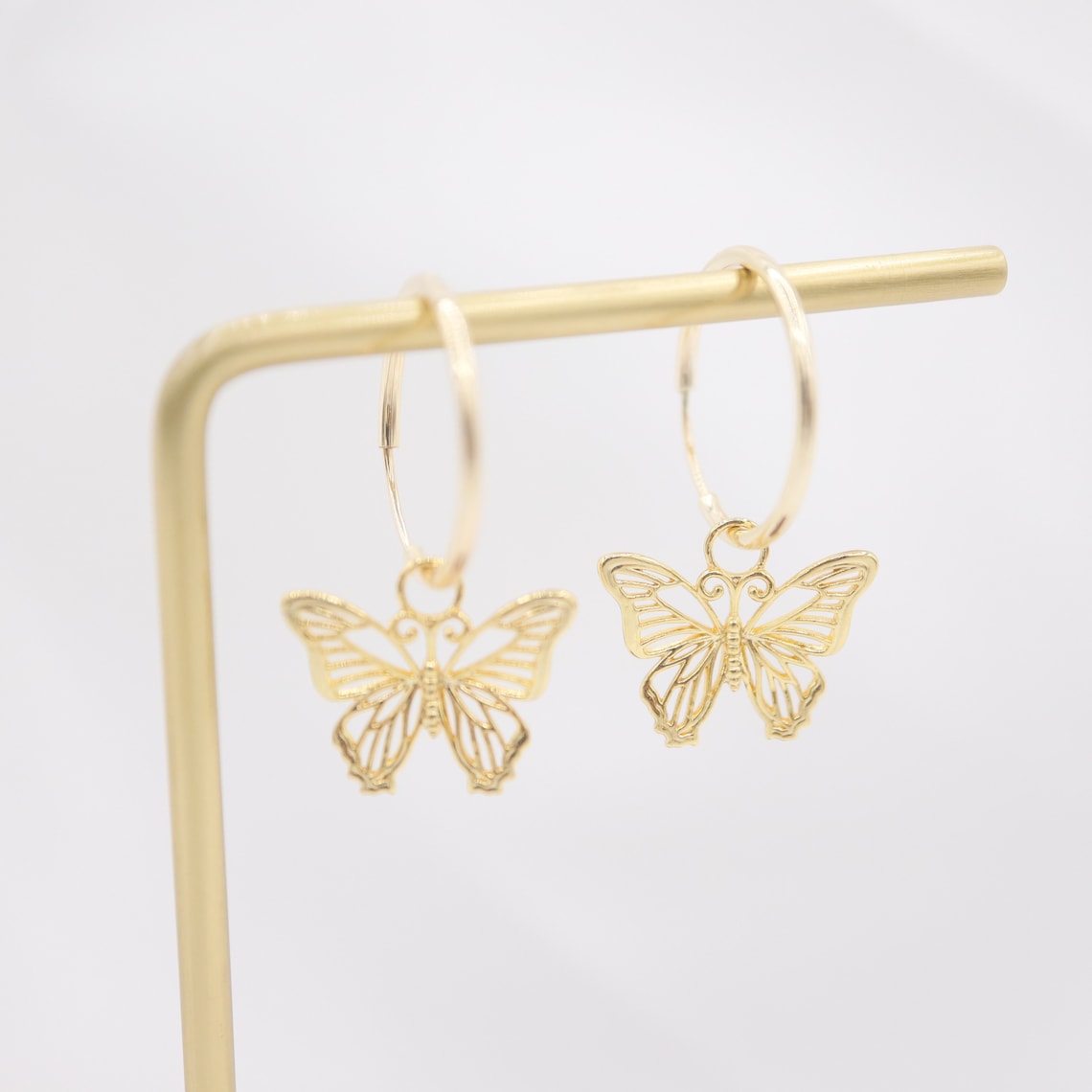Butterfly Earrings - Hollow Butterfly Pendant