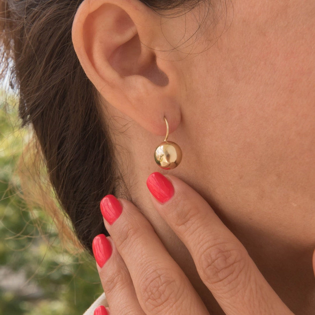 Ball Earrings - Round Bright Ear Hooks