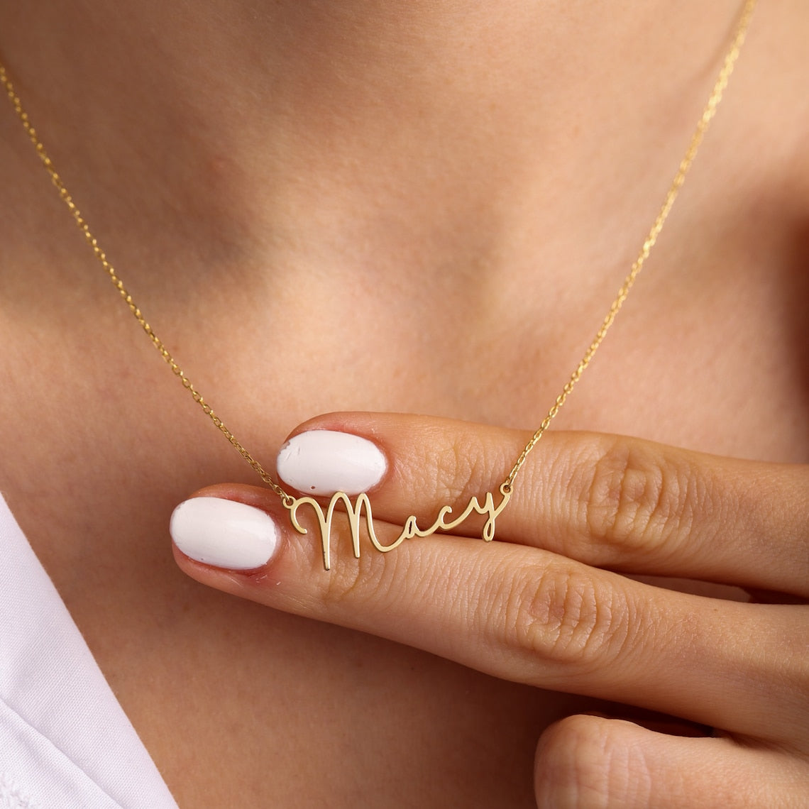 Matte Letter Necklace - Signature Necklace