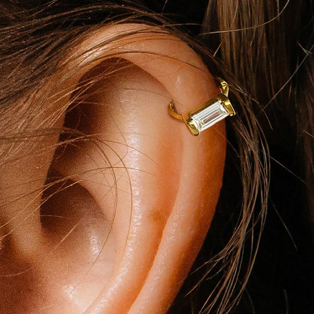 Brilliant Earrings - Cartilage Baguette Earrings