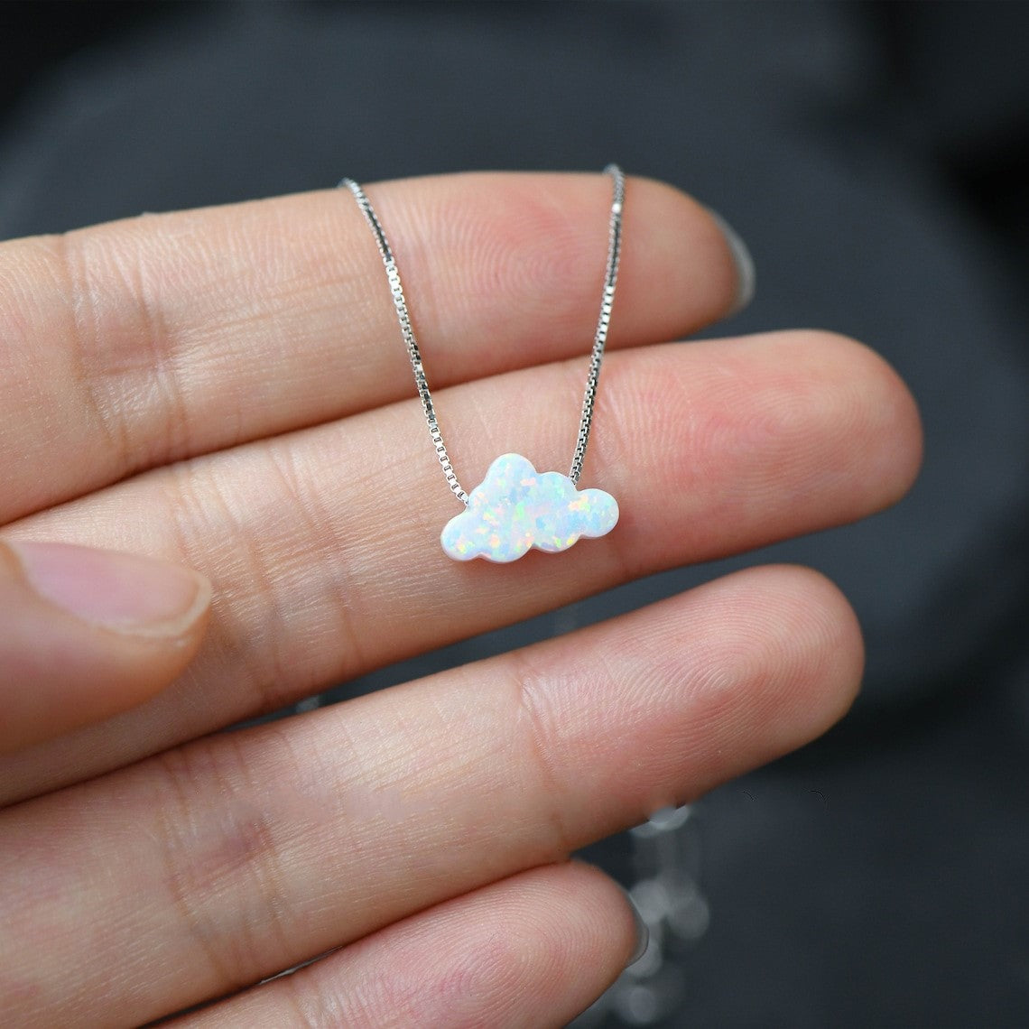 Opal Cloud Necklace - Necklace with Cloud Pendant
