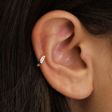 Brilliant Earrings - Cartilage Baguette Earrings