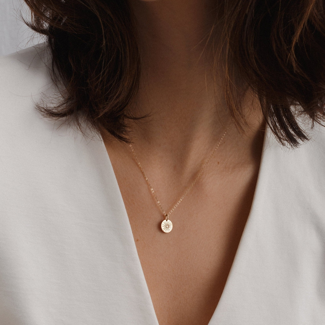 Sunbeam Necklace - Necklace with Small Sun Charms