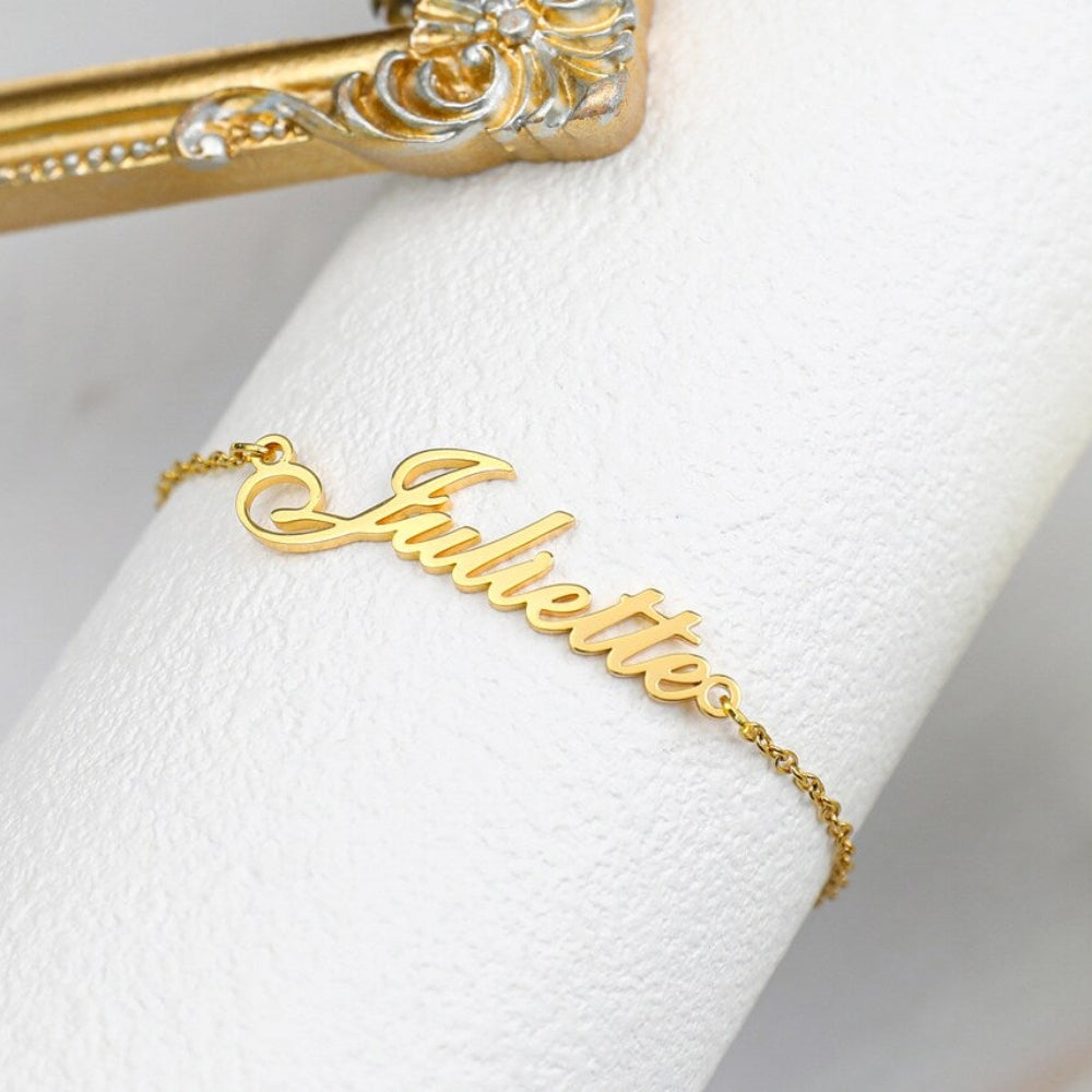 Gold personalized bracelet - bracelet with your name