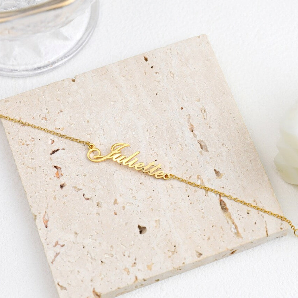 Gold personalized bracelet - bracelet with your name