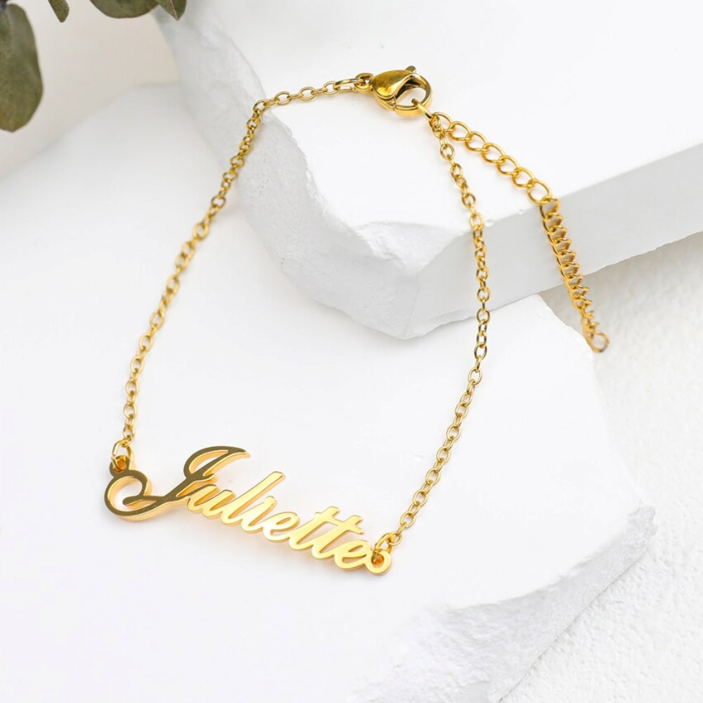 Gold personalized bracelet - bracelet with your name