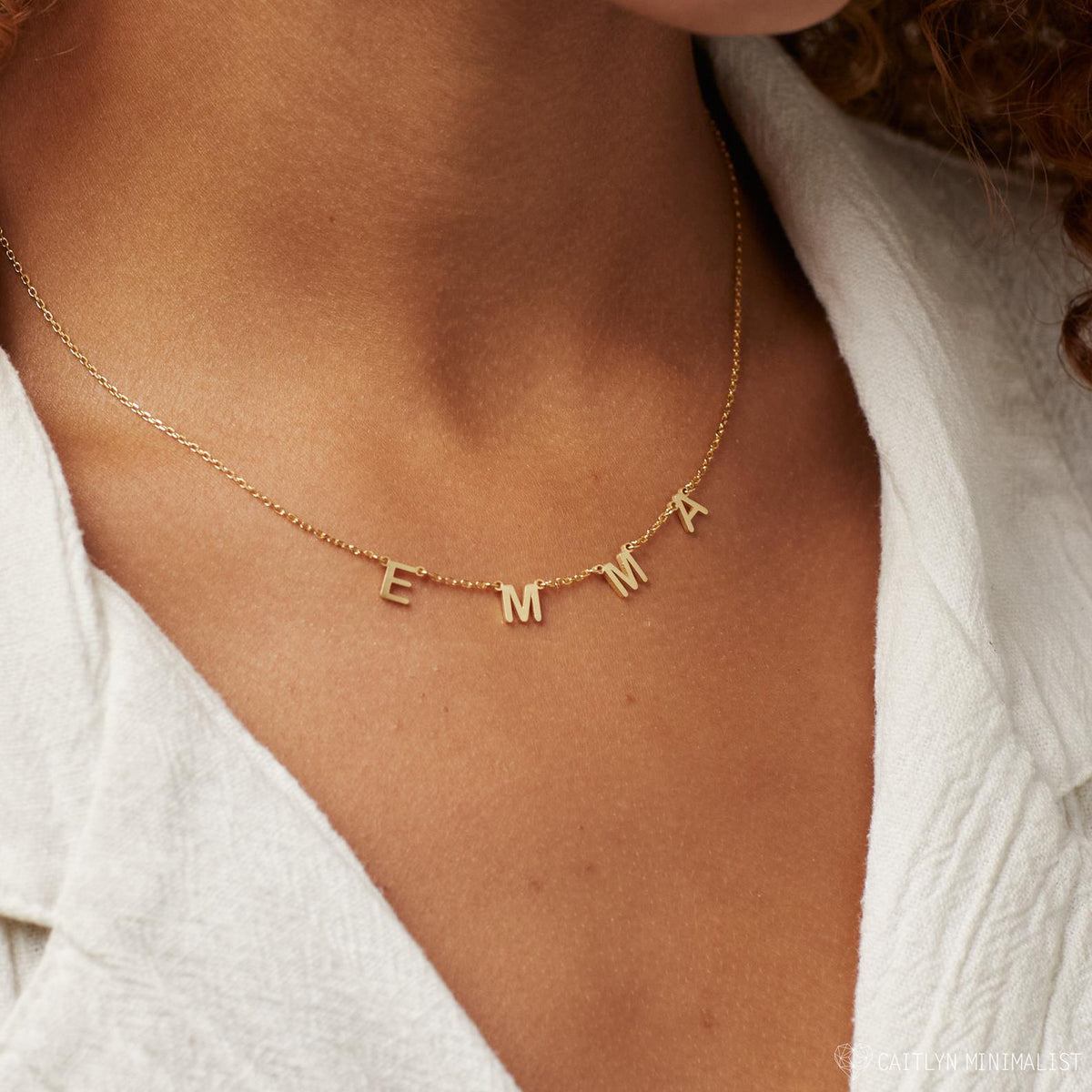 Name Necklace with Letters - Personalized Name Necklace