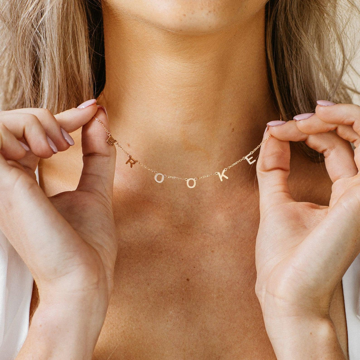 Name Necklace with Letters - Personalized Name Necklace