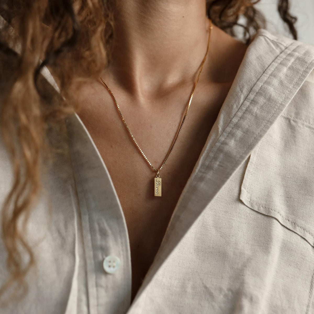 Lina – Fine Plate Chain Personalized