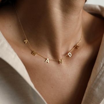 Name Necklace with Letters - Personalized Name Necklace