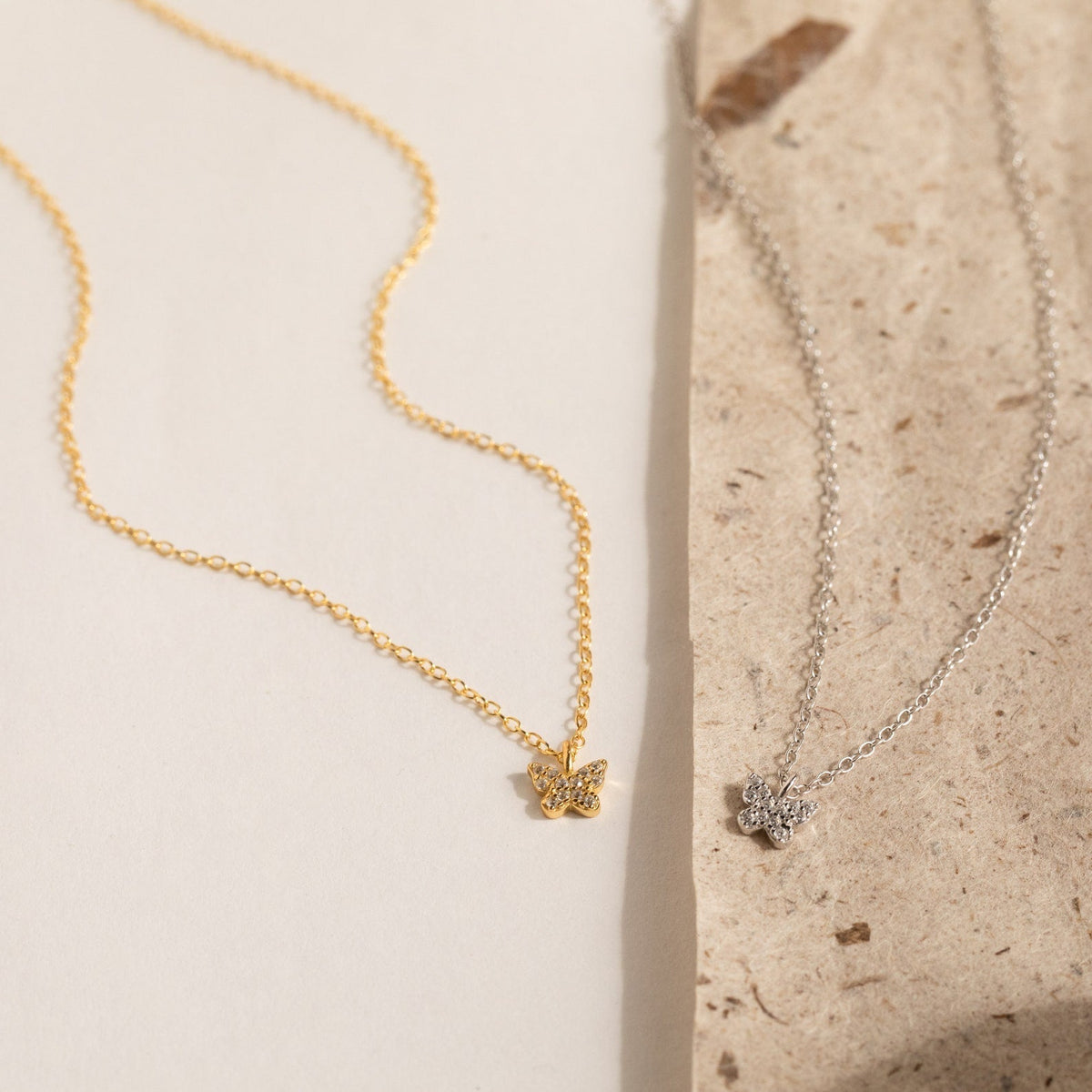 Mandy – Pavé Butterfly Necklace