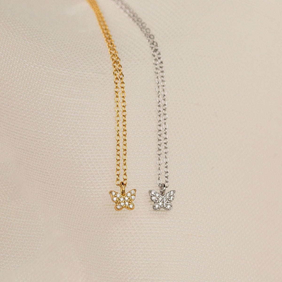 Mandy – Pavé Butterfly Necklace