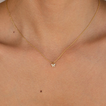 Mandy – Pavé Butterfly Necklace