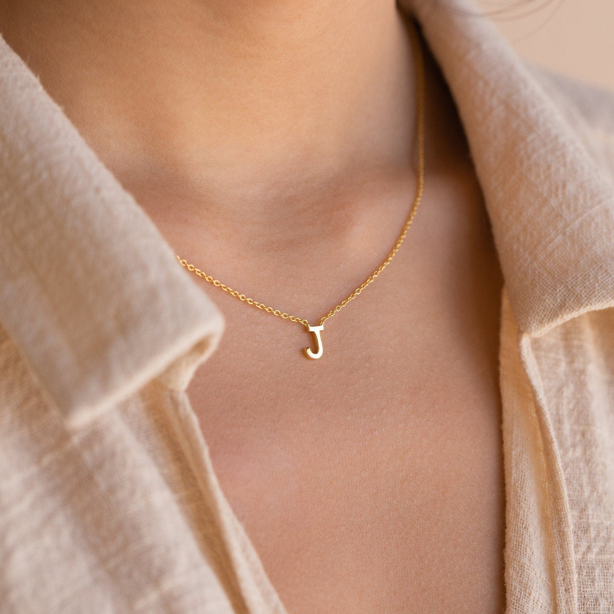Delicate necklace with initials - Elegant necklace with letters