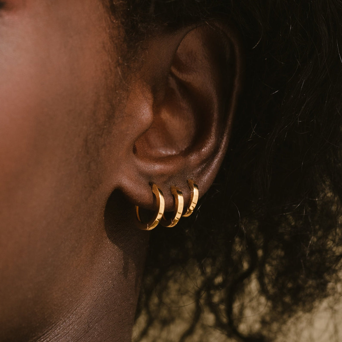 Minimal Huggie Hoops - Buckle Hoops