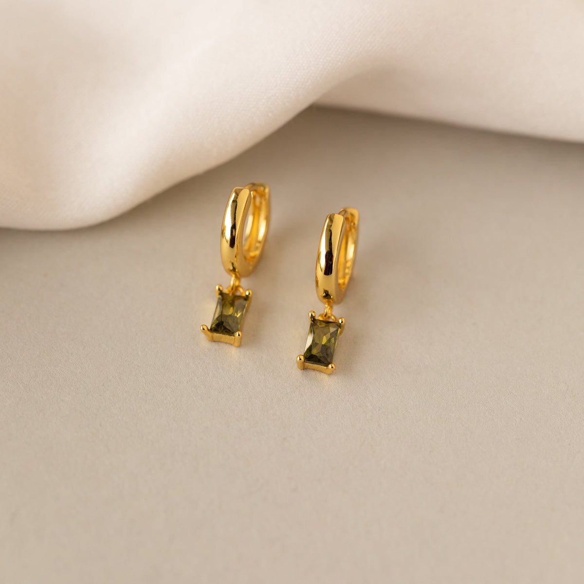 Custom Baguette Hoop Earrings - Elegant