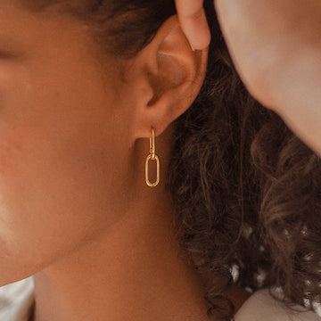Link Earrings - Drop Earrings of Two Links