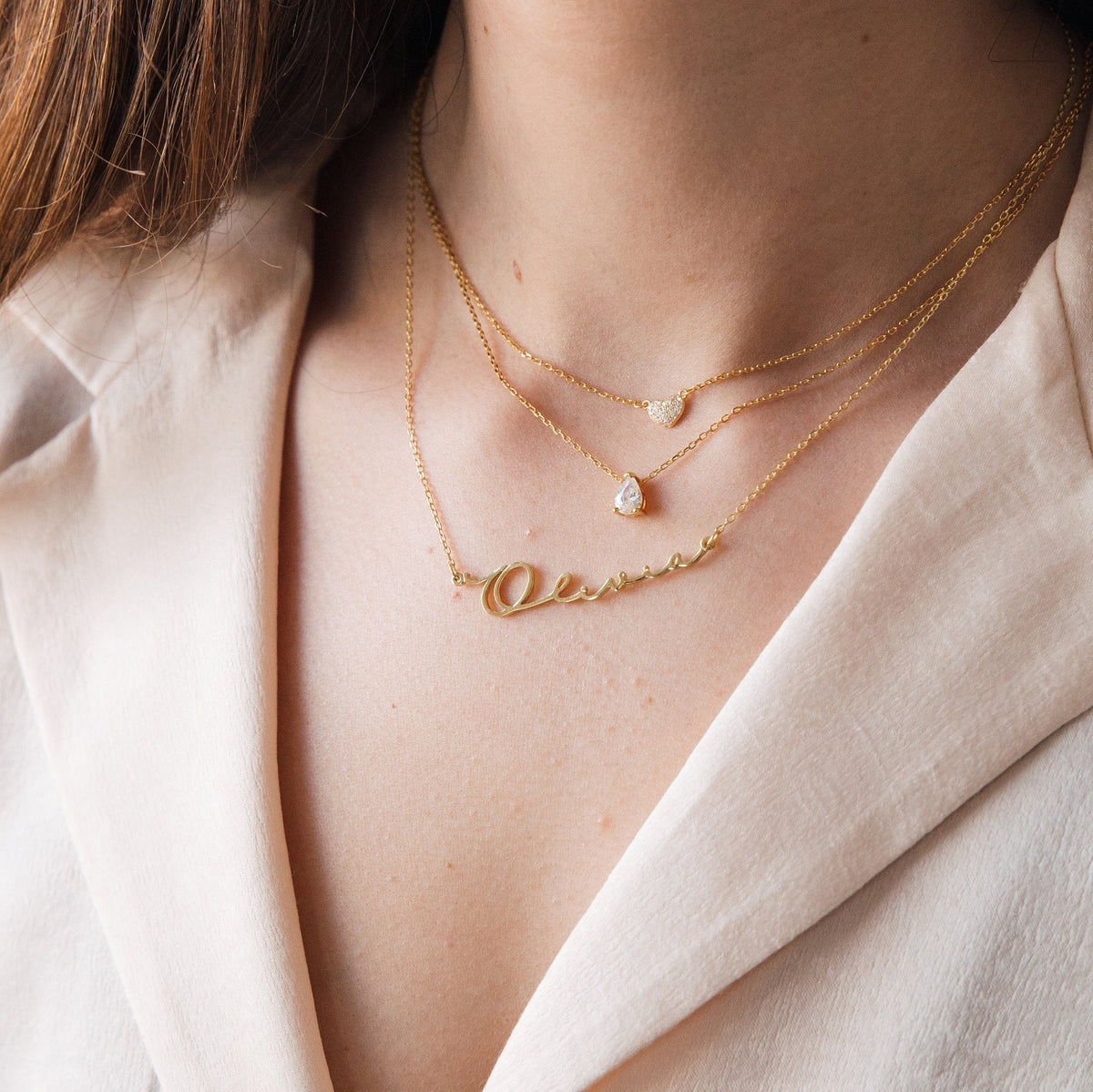 Brilliant Teardrop - Elegant Necklace in Teardrop Shape