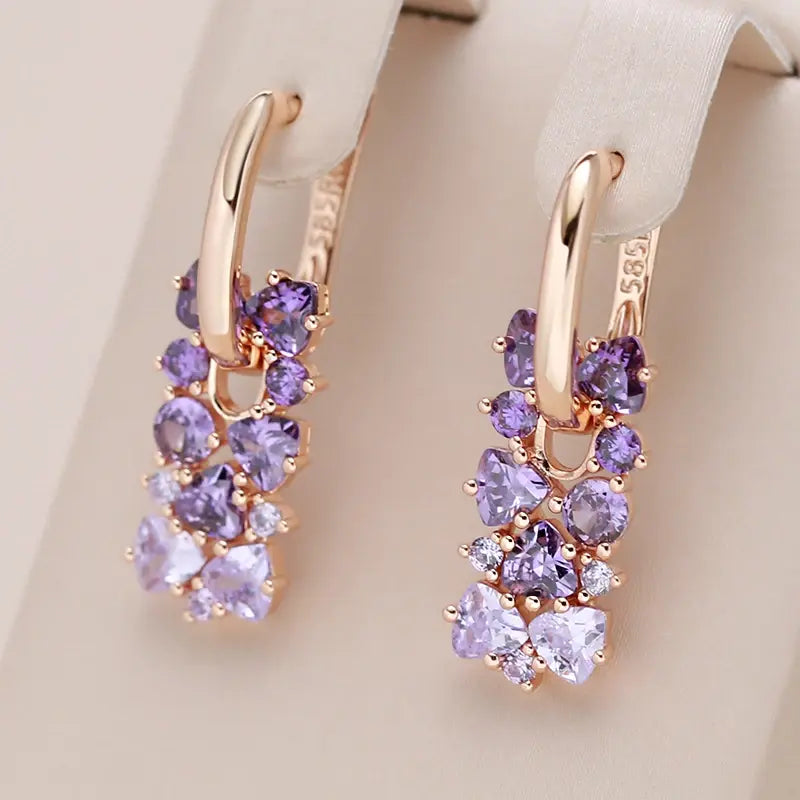 Leah - Elegant earrings in lilac