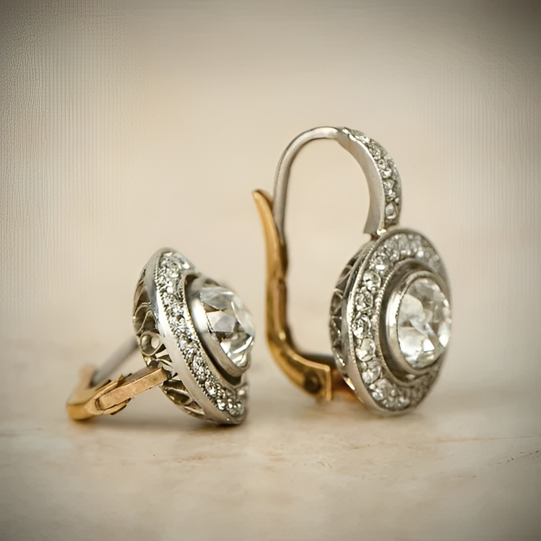 Adele – Vintage silver and cubic zirconia earrings