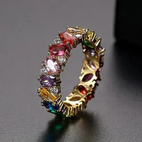 Colette – Sparkle Rainbow Statement Ring