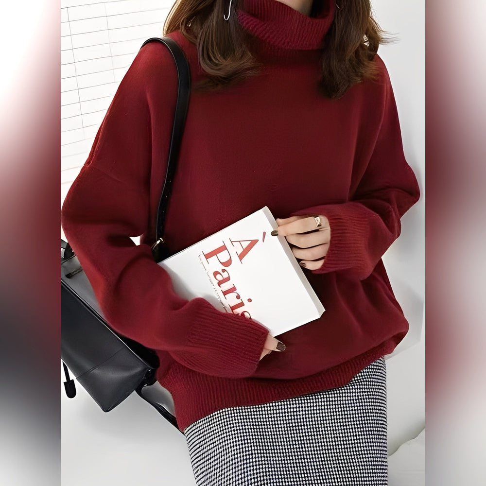 Yvette – Sweater with High Collar for Women