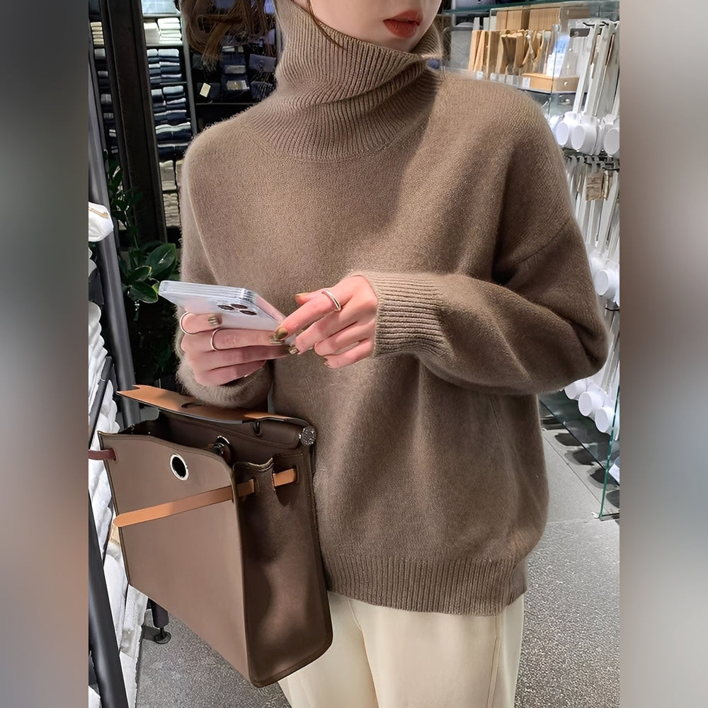 Yvette – Sweater with High Collar for Women
