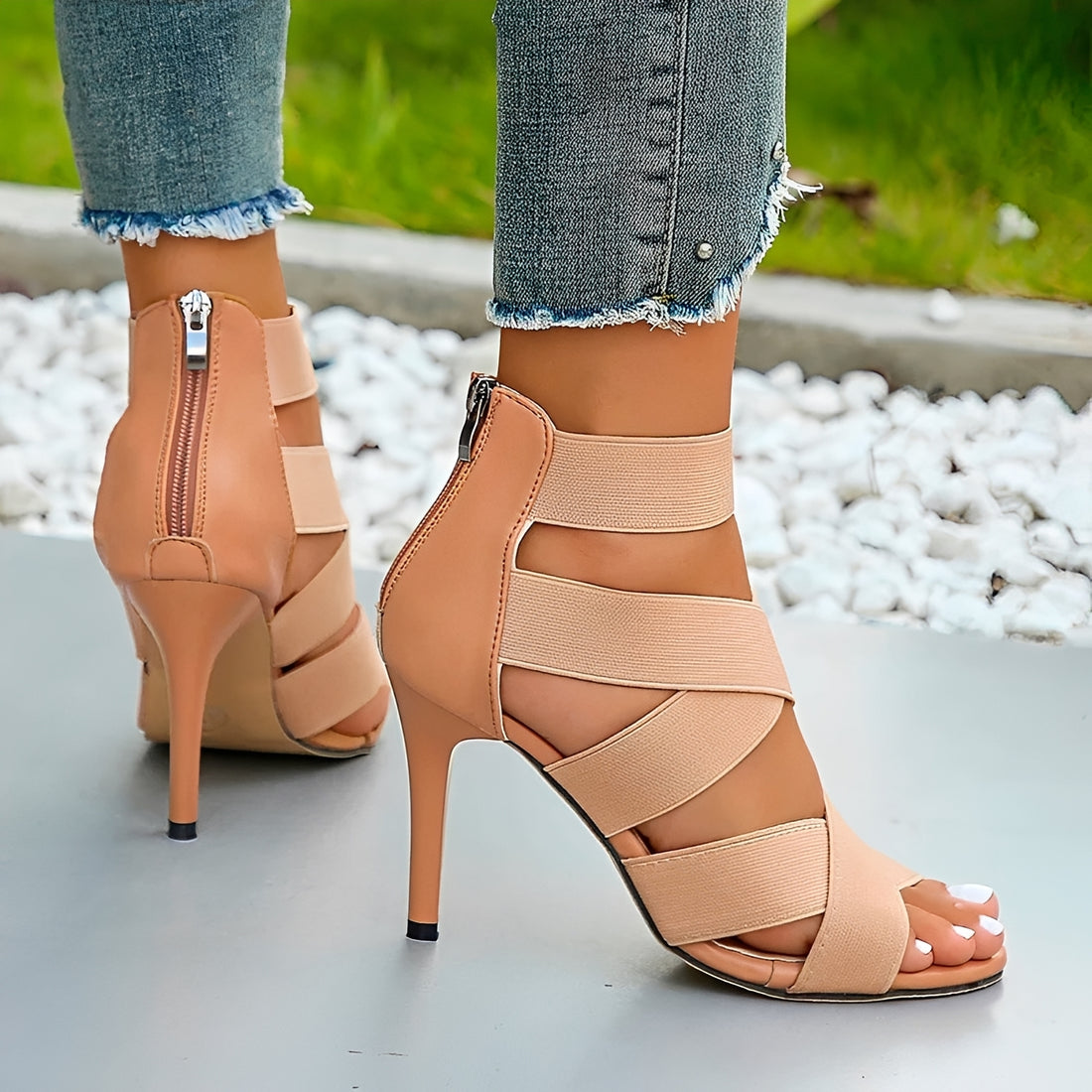 Alia - Elegant Stiletto Heel Pumps Sandals