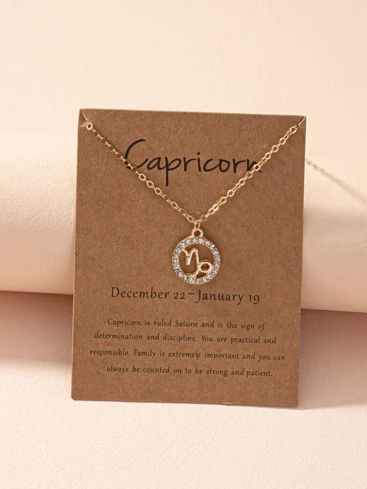 Zodiac Sign Necklace - Zodiac Sign Necklace Astrology Girl