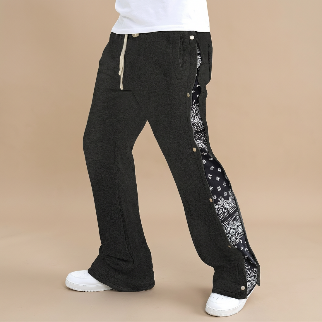 Reuben - Stylish Splicing Loose Sweatpants