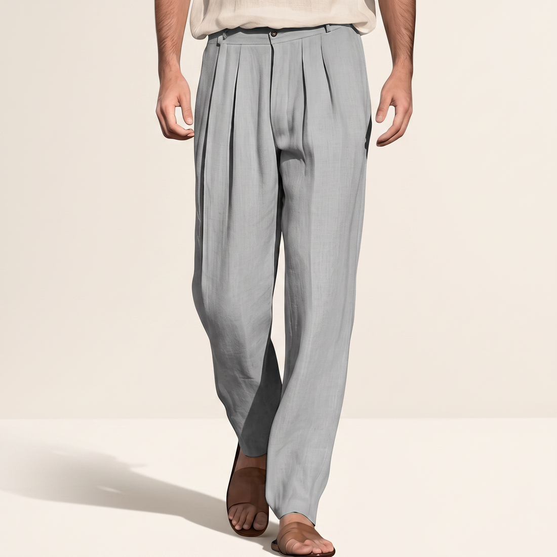 Randall - Casual Pleated Wide-Leg Trousers
