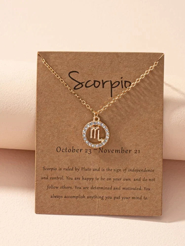 Zodiac Sign Necklace - Zodiac Sign Necklace Astrology Girl