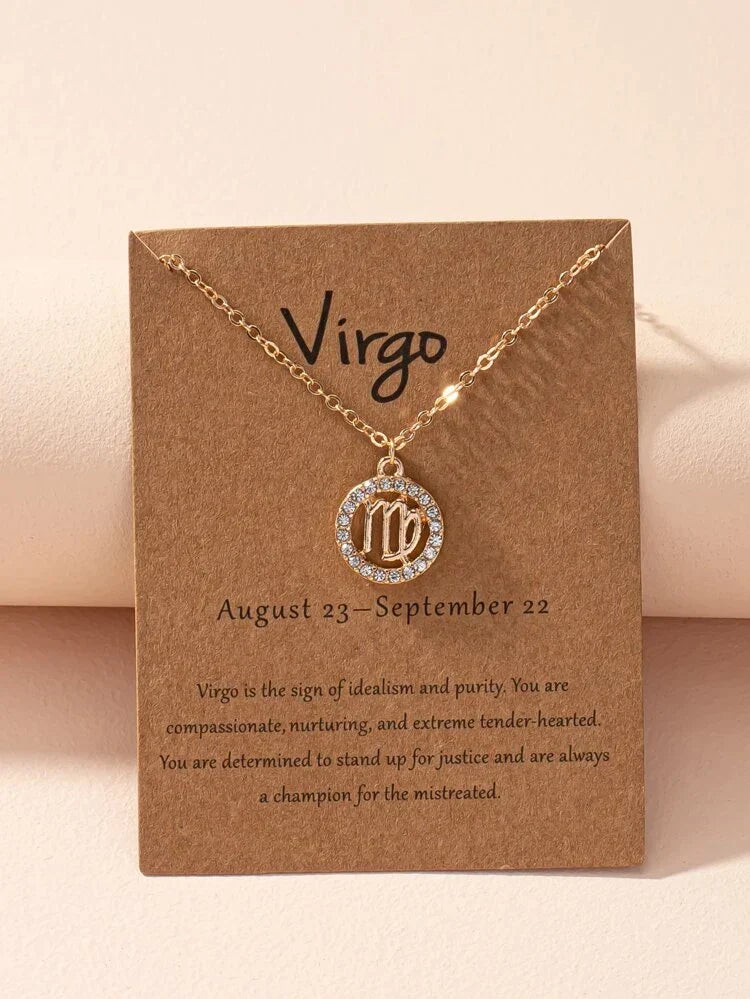 Zodiac Sign Necklace - Zodiac Sign Necklace Astrology Girl