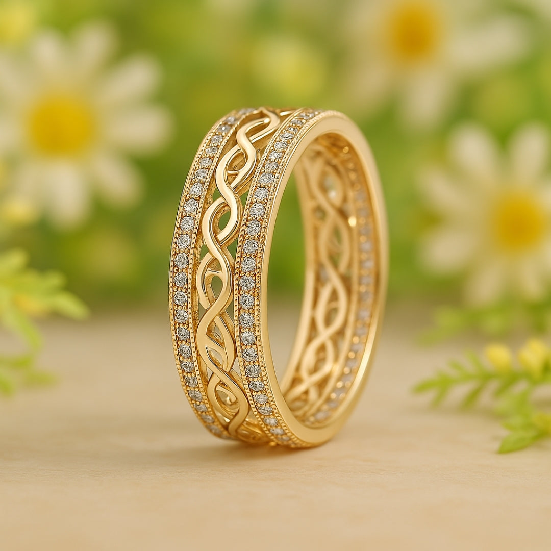 Elena – Gold Hollow Shiny Ring