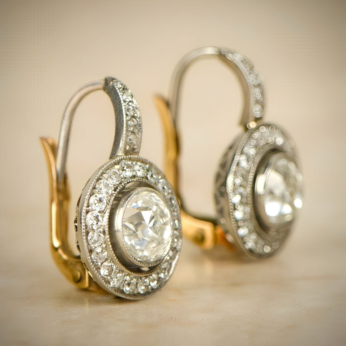 Adele – Vintage silver and cubic zirconia earrings