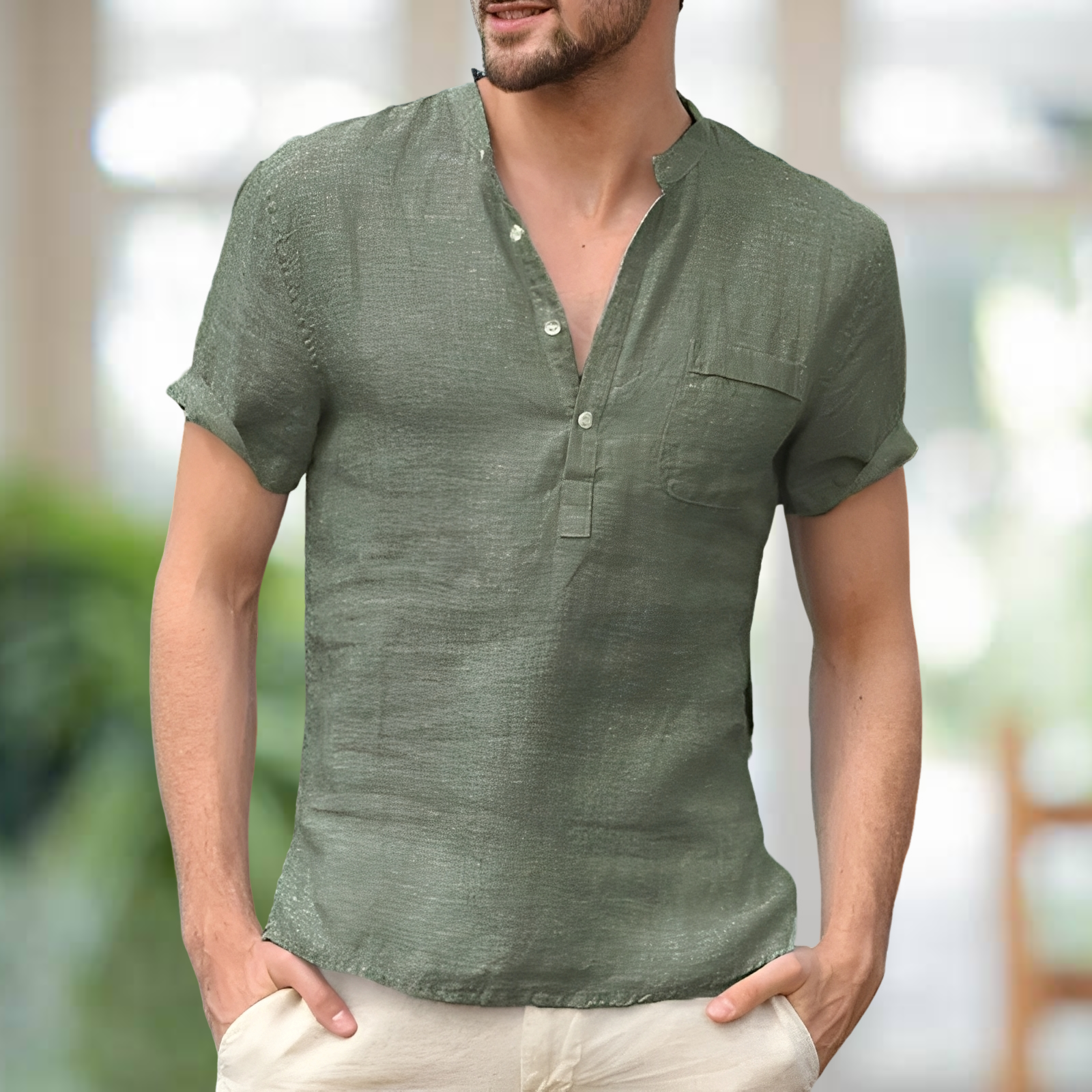 Korbin - Comfortable V-neck shirt
