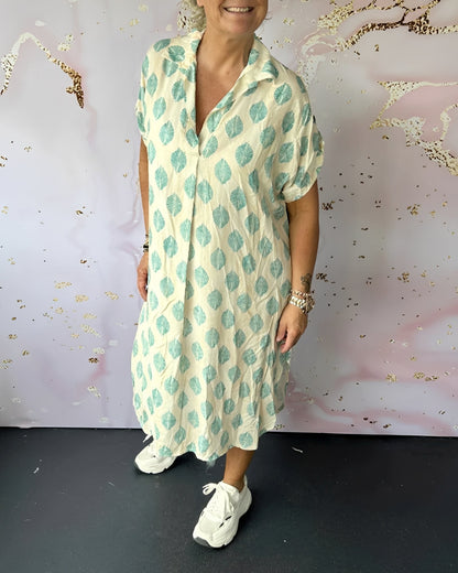 Kristina - Stylish, Loose-Fitting Dress with Lapel for Women