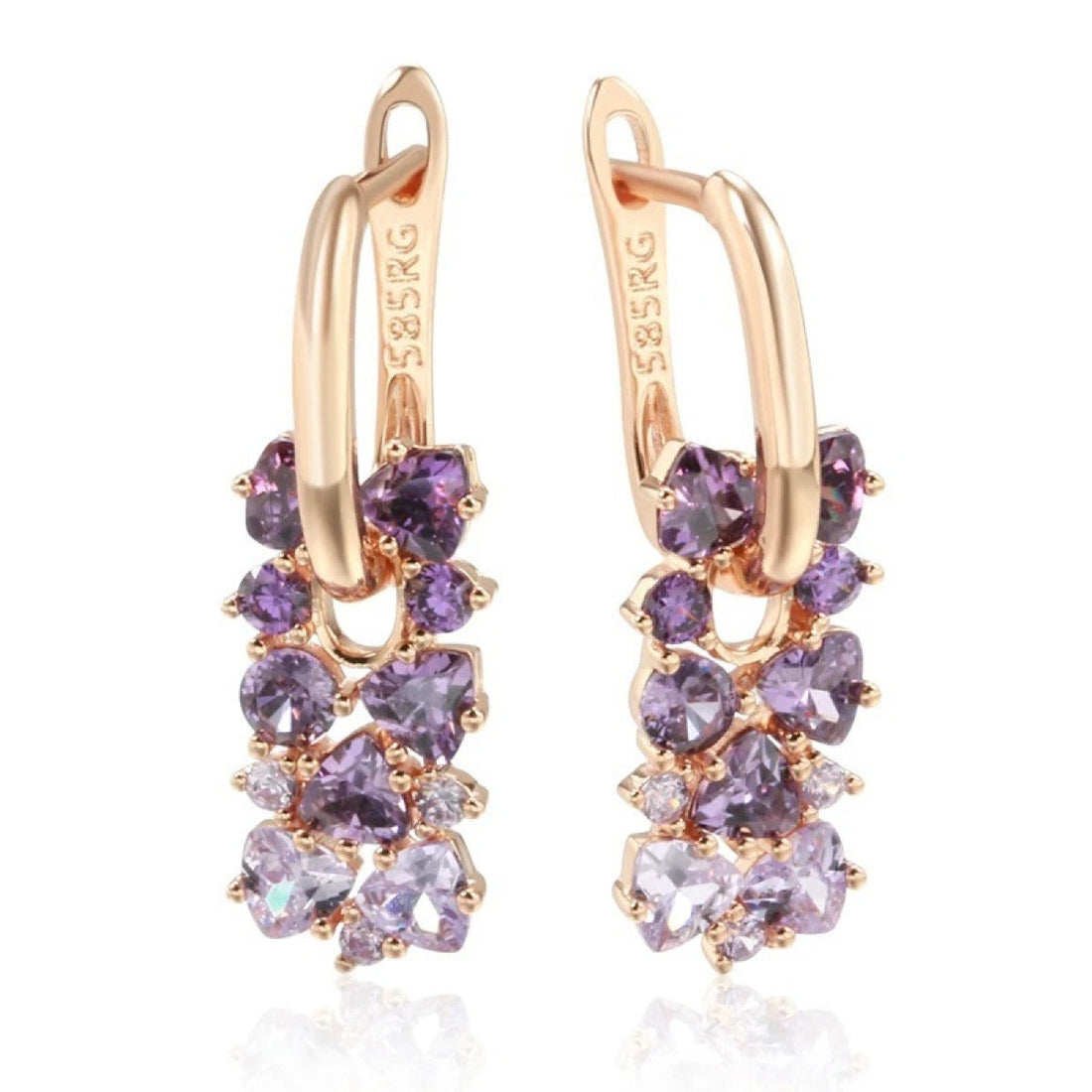 Joshi – Elegant Purple Earrings