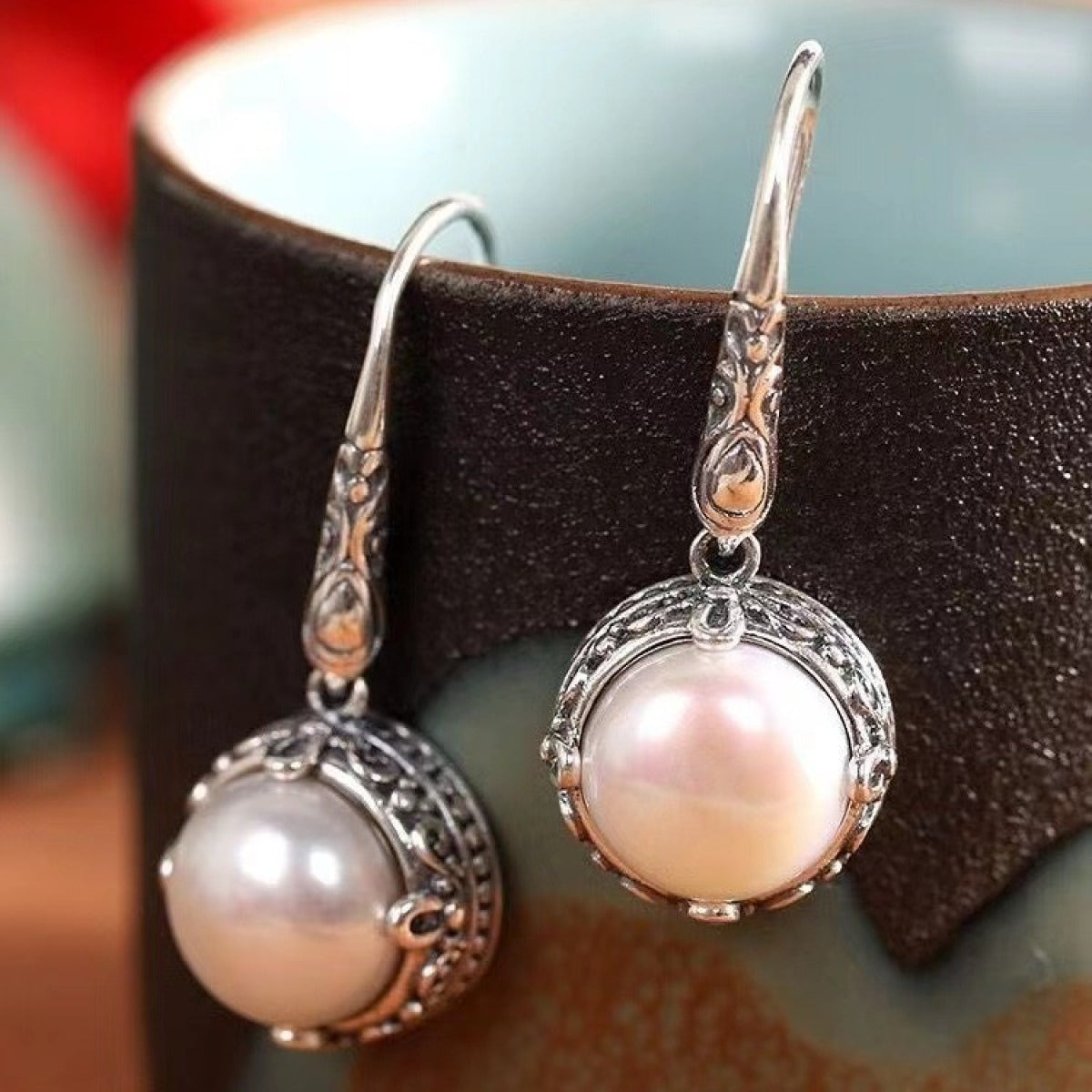 Rosalie – Silver and Pearl Earrings