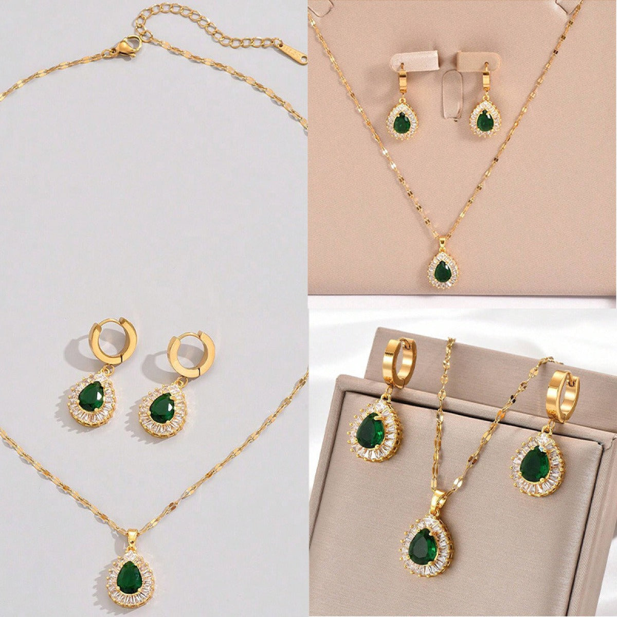 Rheya – Elegant Lysandelle Set of Gold and Crystal