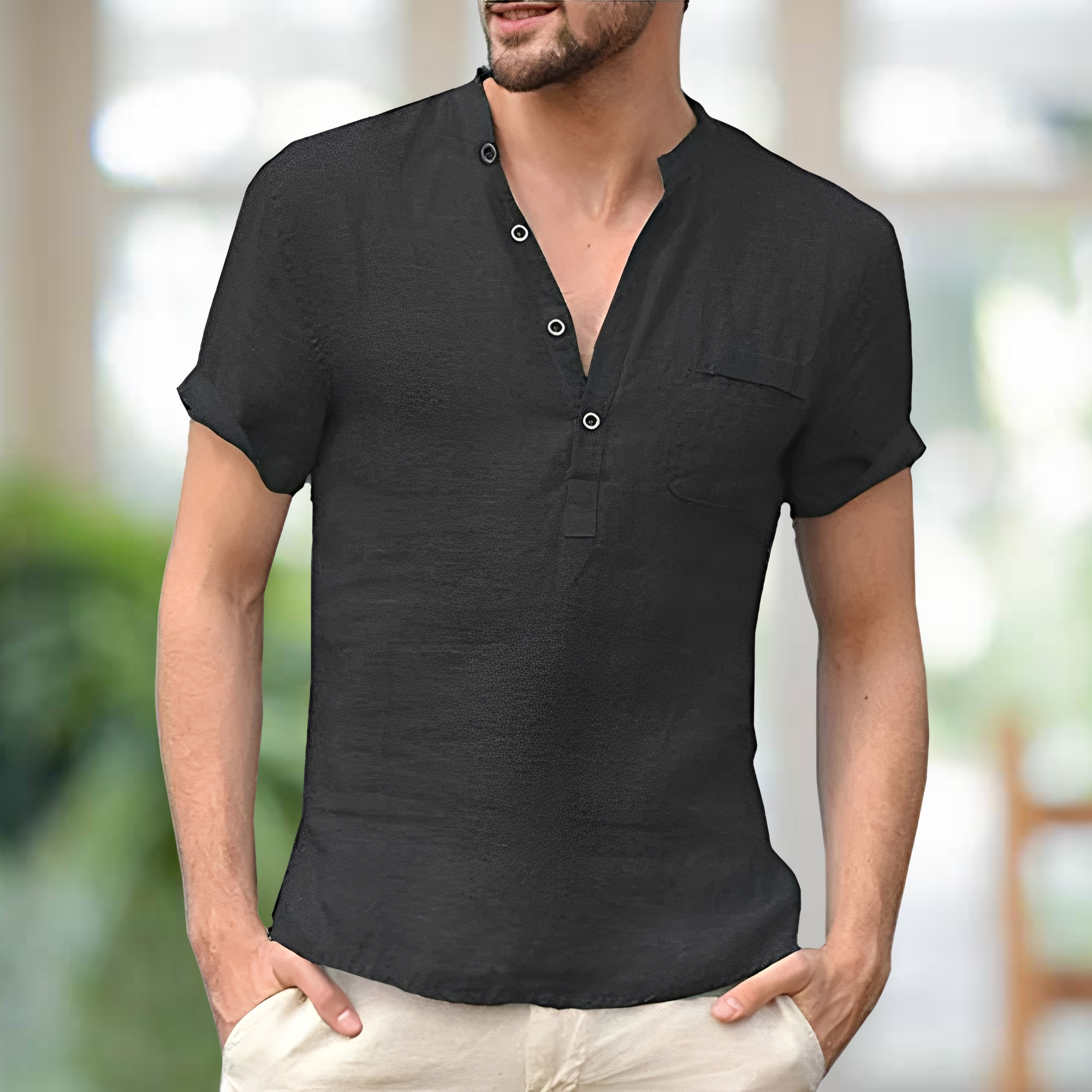 Korbin - Comfortable V-neck shirt