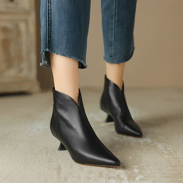 Samira - Trendy Heel Short Boots
