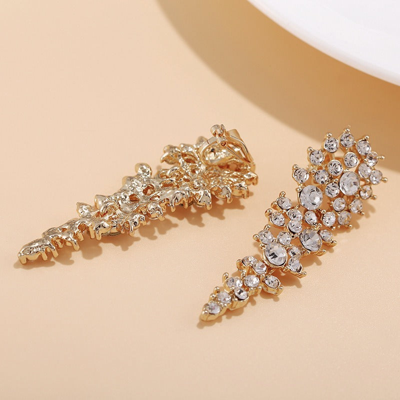 Eloise – Clip earrings with rhinestone non-pierced