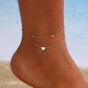 Raisa – Double ankle with hearts and pearls