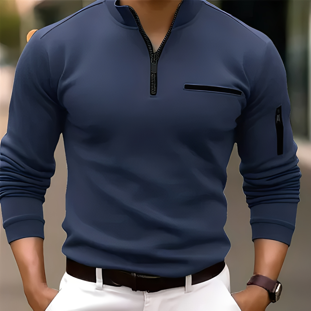 Marco - Stylish Sweater with Zipper