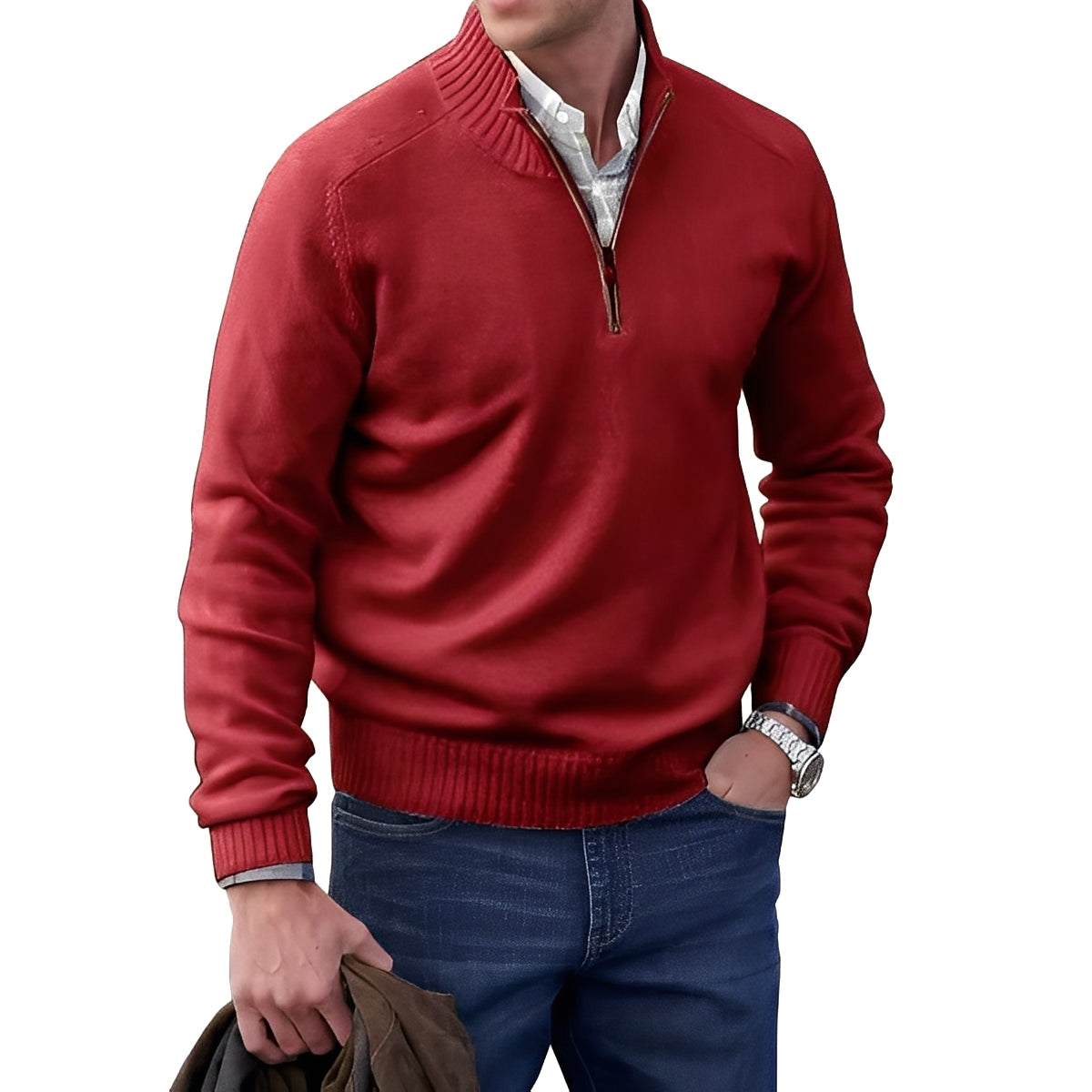 Jeremy - Sleek zip-up sweater for men