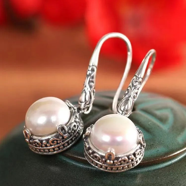 Rosalie – Silver and Pearl Earrings
